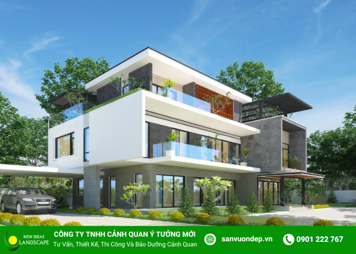 THIẾT KẾ SÂN VƯỜN BIỆT THỰ