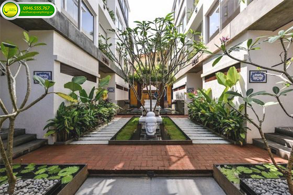 KHÔNG GIAN SÂN VƯỜN VỚI TIỂU CẢNH ĐẸP