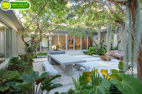 THIẾT KẾ SÂN BIỆT THỰ ĐẸP