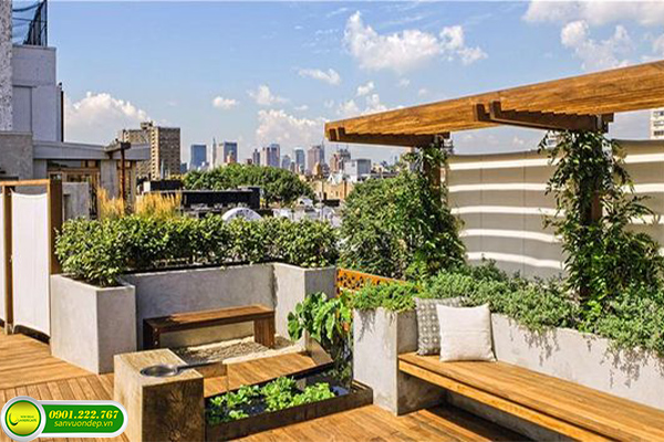 THIẾT KẾ SÂN VƯỜN TẦNG THƯỢNG