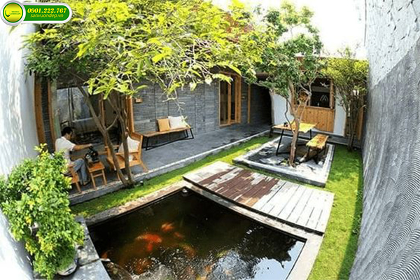 THIẾT KẾ SÂN SAU NHÀ PHỐ